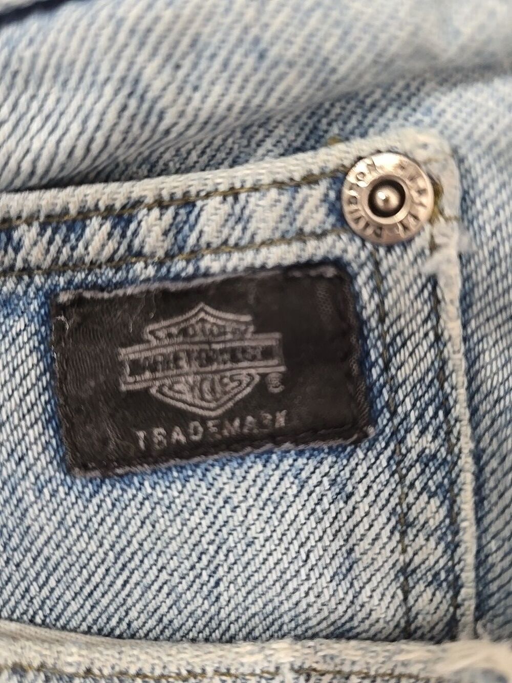 Vtg Harley Davidson Jeans Mens 34x32 2003 Y2K Straight Leg Biker Streetwear Rock